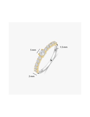 Anillo Multibanda de Plata con Circonitas | Textura y Brillo en Equilibrio