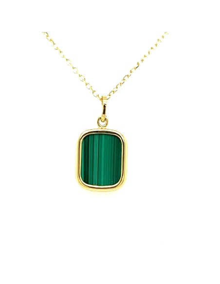 GARGANTILLA MALAQUITA ORO DE 18K