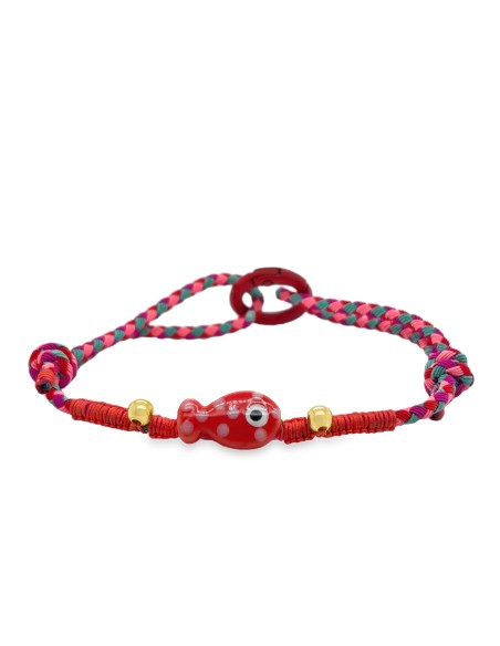 Tobillera pez coral plata de 1ª ley