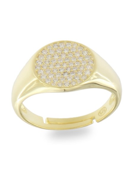 ANILLO SELLO ZN PLATA CHAPADA DE 1ª LEY