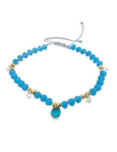 Tobillera azul plata de 1ª ley