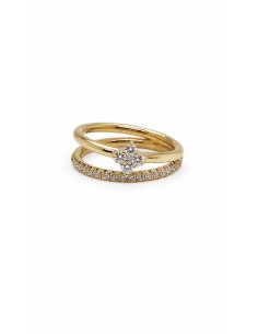 Anillo brillantes 0.37ct de oro 18k