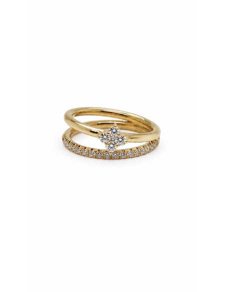 Anillo brillantes 0.37ct de oro 18k