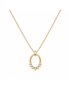 Gargantilla brillantes 0.10ct de oro 18k