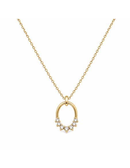 Gargantilla brillantes 0.10ct de oro 18k