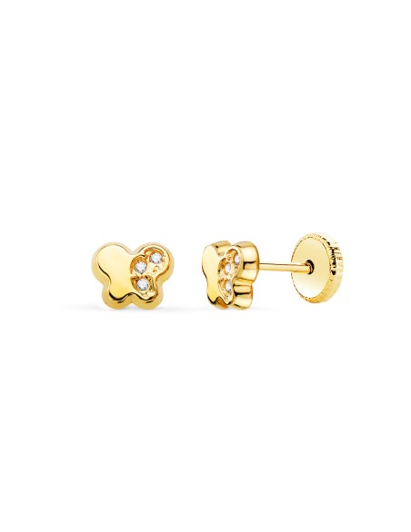 Pendientes de Bebé de Oro 18K N5914-4AT - Delicadeza y Seguridad