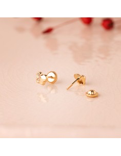 Pendientes de Bebé de Oro 18K N5914-4AT - Delicadeza y Seguridad 2