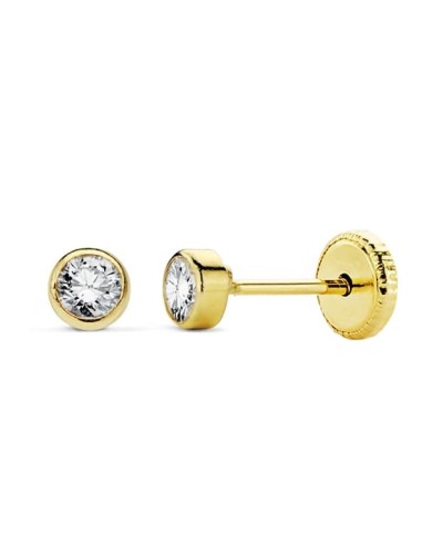 Pendientes de Bebé de Oro 18K N6000-3AT - Elegancia y Seguridad