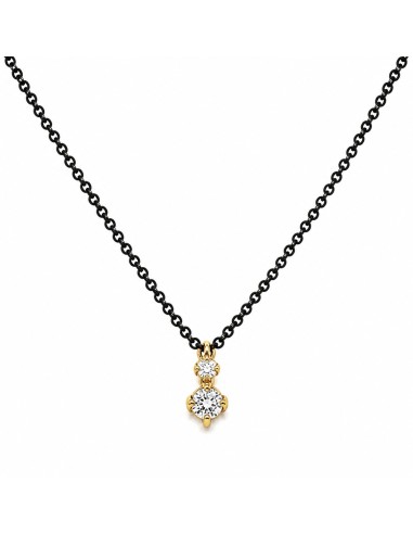 Gargantilla brillantes 0.12ct  de oro 18k