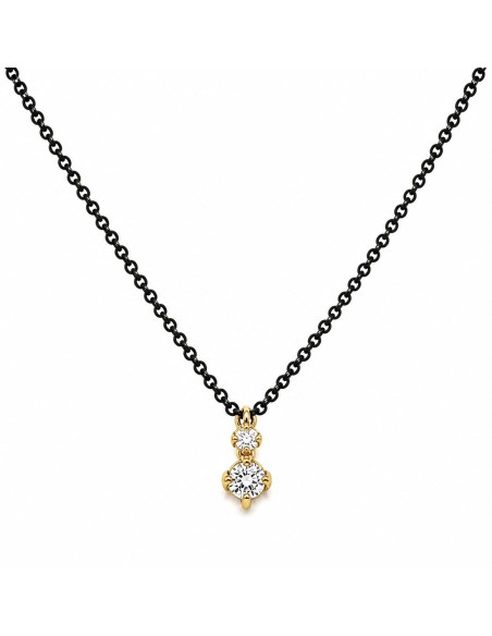 Gargantilla brillantes 0.12ct  de oro 18k