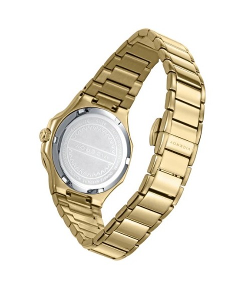 Reloj caja de acero Ip dorado 10 Atm,