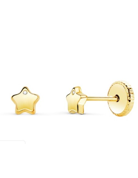 Pendientes de Bebé de Oro 18K N5919-3AT - Elegancia y Comodidad

