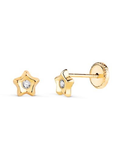 Pendientes de Bebé de Oro 18K N5919-3AT - Elegancia y Comodidad

