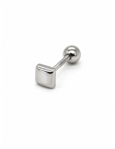 Piercing cuadrado plata de 1ª ley