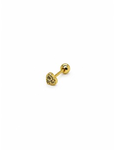 Piercing corazón zn plata chapada de 1ª ley