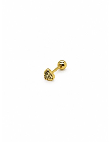 Piercing corazón zn plata chapada de 1ª ley