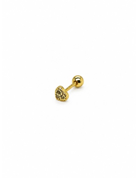 Piercing corazón zn plata chapada de 1ª ley