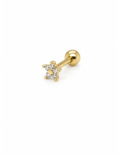 Piercing estrella circonitas plata chapa de 1ª ley