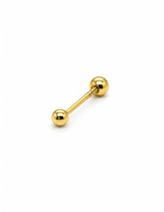 Piercing bolita plata chapada de 1ª ley
