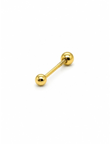 Piercing bolita plata chapada de 1ª ley