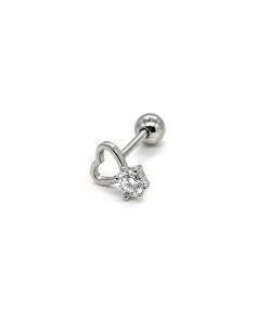 Piercing corazón debajo zn plata de 1ª ley