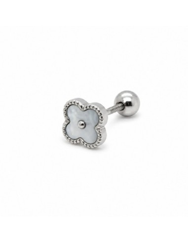 Piercing flor nacar plata 1ª ley