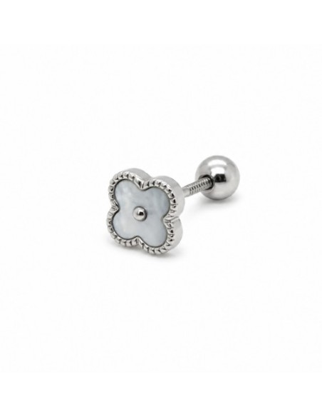 Piercing flor nacar plata 1ª ley