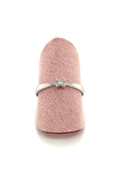 ct-0.04 ANILLO LINA ORO BLANCO DE 18K