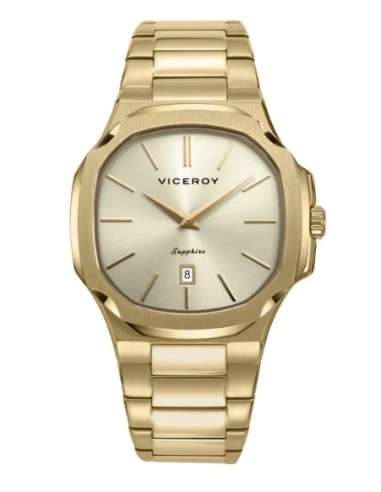 RELOJ ACERO IP DORADO ZAFIRO BRAZALETE SR VA