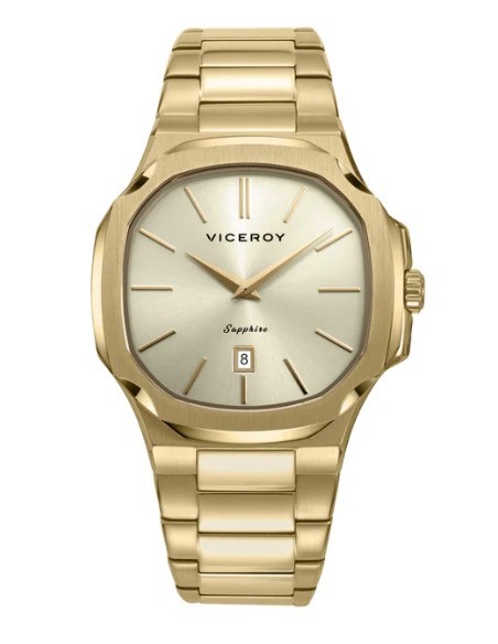 RELOJ ACERO IP DORADO ZAFIRO BRAZALETE SR VA