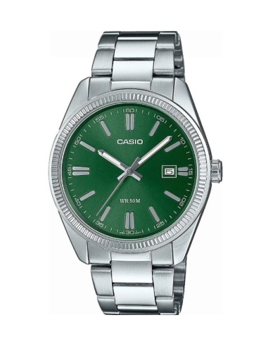 Reloj Casio Hombre Esfera Verde – Clásico en Acero Inoxidable