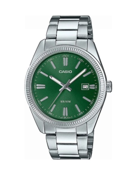Reloj Casio Hombre Esfera Verde – Clásico en Acero Inoxidable