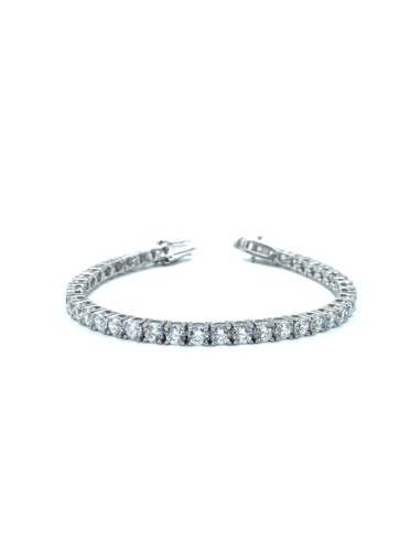 Pulsera de plata tipo riviere con circonitas