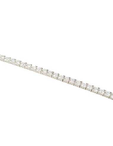 Pulsera de plata tipo riviere con circonitas