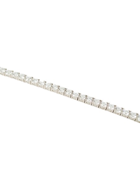 Pulsera de plata tipo riviere con circonitas