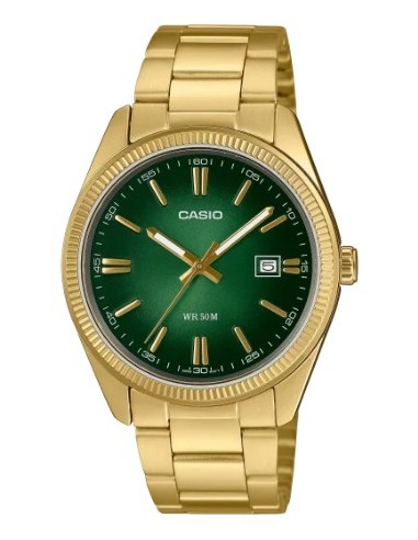 Reloj Casio MTP-1302PGC-3AVEF – Elegancia en dorado y verde