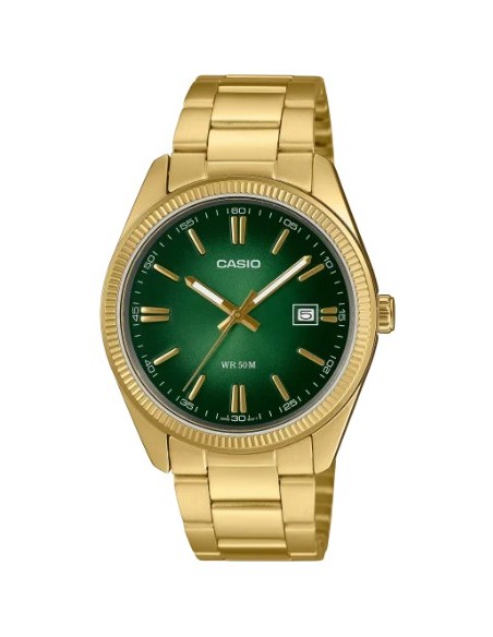 Reloj Casio MTP-1302PGC-3AVEF – Elegancia en dorado y verde