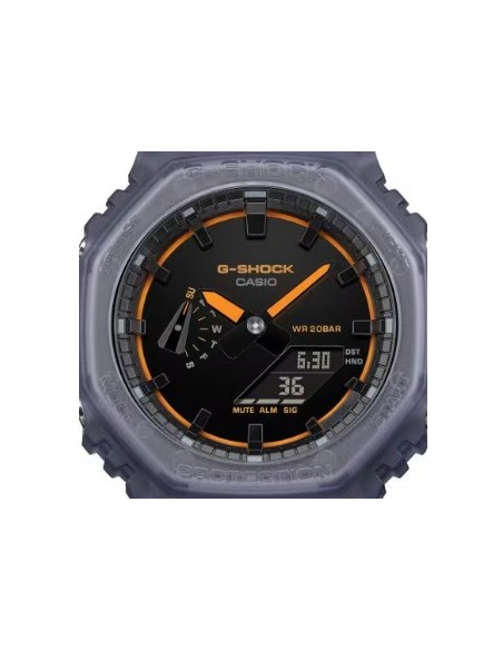 G-Shock GA-2100k-2aer – Reloj Negro con Diseño Urbano y Esfera Multicolor