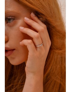 ANILLO AGUAMARINA ORO 18K