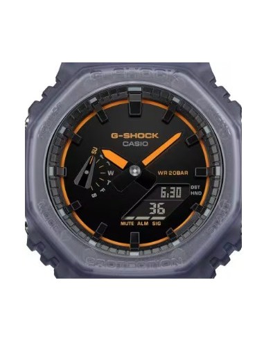 G-Shock GA-2100k-2aer – Reloj Negro con Diseño Urbano y Esfera Multicolor