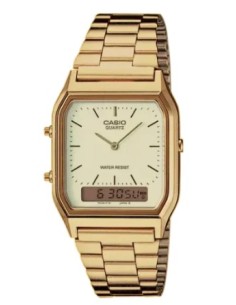 RELOJ CASIO UNISEX DORADO AQ