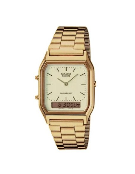 RELOJ CASIO UNISEX DORADO AQ