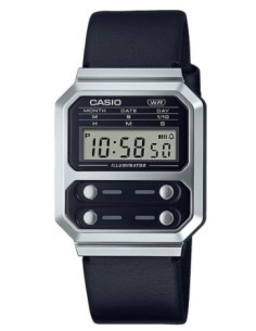 RELOJ PLATEADO/NEGRO CORREA WEL