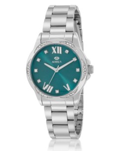 Reloj Marea bicolor dorado y plateado con circonitas