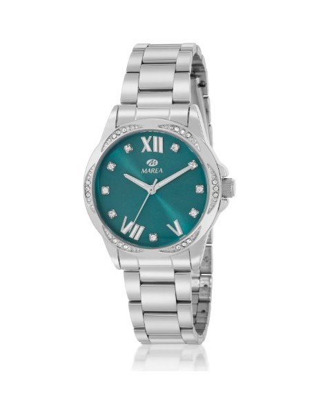 Reloj Marea bicolor dorado y plateado con circonitas