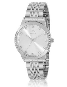 Reloj Marea bicolor dorado y plateado con circonitas