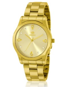 Reloj Marea bicolor dorado y plateado con circonitas