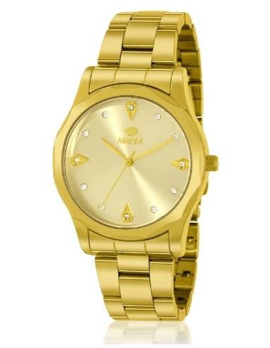 Reloj Marea bicolor dorado y plateado con circonitas