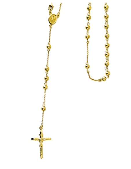 Gargantilla Rosario de Oro con Cruz y Virgen | Elegancia Espiritual