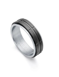 Anillo Magnum giratorio de acero e Ip Negro
